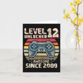 12 Unlocked Geweldige 2009 Videospel 12e Verjaarda Kaart (Gele Bloem)