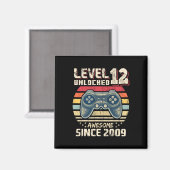 12 Unlocked Geweldige 2009 Videospel 12e Verjaarda Magneet (Voorkant / Achterkant)