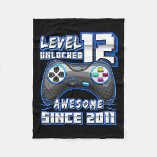12 Unlocked Geweldige 2011 Videospel 12e Verjaarda Fleece Deken