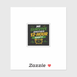 12 uur dienst Custom Jamaicaanse CNA/Nurse Sticker