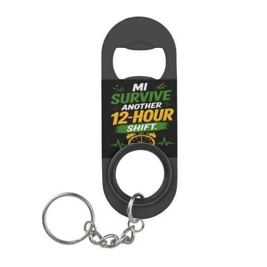 12-uurs dienst aangepaste Jamaicaanse CNA/verpleeg Mini Flessenopener (Voorkant)