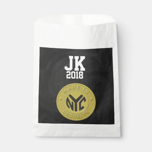 12 van 12 Brooklyn Token Party Favor Bag Bedankzakje (Voorkant)