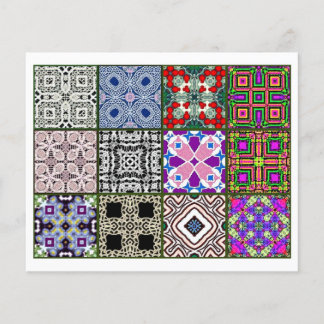 12 Verschillende Tea Bag Tegels - Origami Folding Flyer