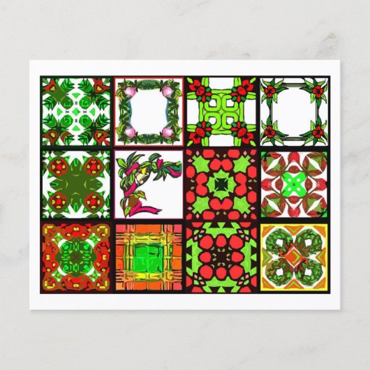 12 Verschillende Tea Bag Tegels - Origami Folding Flyer (Voorkant)