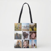 12 vierkante foto collage of Instagram foto Tote Bag (Voorkant)