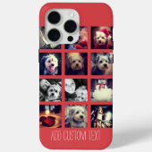 12 vierkante fotocollage met achtergrond van cayen Case-Mate iPhone case (Achterkant)