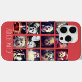 12 vierkante fotocollage met achtergrond van cayen Case-Mate iPhone case (Achterkant (horizontaal))