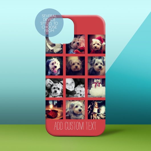 12 vierkante fotocollage met achtergrond van cayen Case-Mate iPhone case