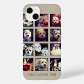 12 vierkante fotocollage met bovenlaag Case-Mate iPhone case (Achterkant)