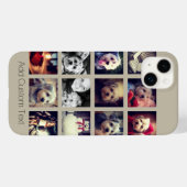 12 vierkante fotocollage met bovenlaag Case-Mate iPhone case (Achterkant (horizontaal))