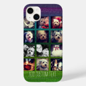 12 vierkante instagram fotocollage kleurig design Case-Mate iPhone case (Achterkant)