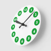 12 vlekken - Wit met Gras Groen op Wit Ronde Klok (Hoek)