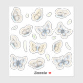 12 vlinders maken je eigen Natuur scène sticker (Vel)