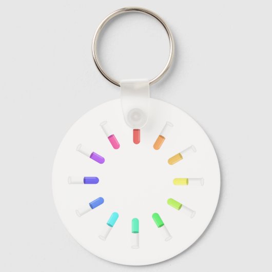 12 vloeistoffen sleutelhanger (Voorkant)