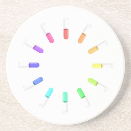 12 vloeistoffen zandsteen onderzetter (Voorkant)