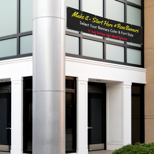 12 voet reclame buitenshuis spandoek (Buitenkant Gebouw)