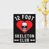 12 Voet Skelet Club Reus Skelly Gles Valentijn Kaart (Gele Bloem)