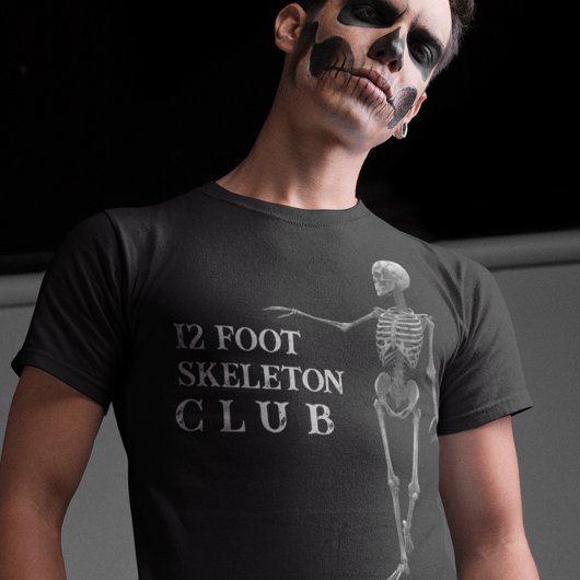 12 voet Skeleton Club Halloween T-shirt