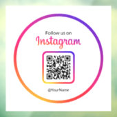 12" Volg Ons Op Instagram QR Code Gradiënt Raamsticker (Vel 3)