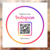 12" Volg Ons Op Instagram QR Code Gradiënt Raamsticker (Vel 2)