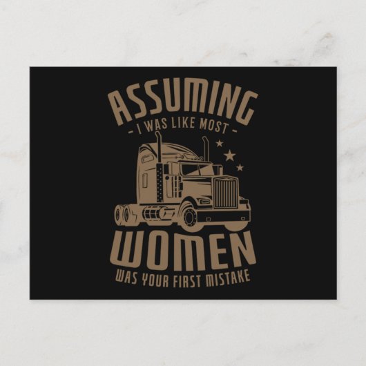 12.Vrachtwagen voor vrachtwagenchauffeur Aankondigingskaart (Voorkant)