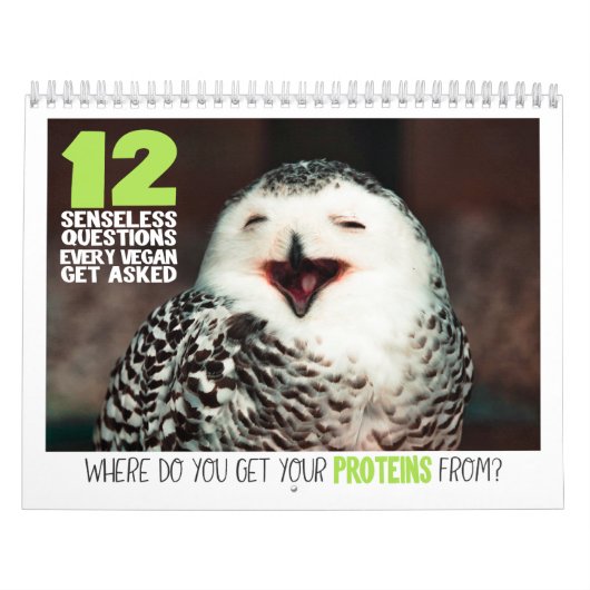 12 vragen die Veganisten krijgen gesteld Kalender (Hoes)