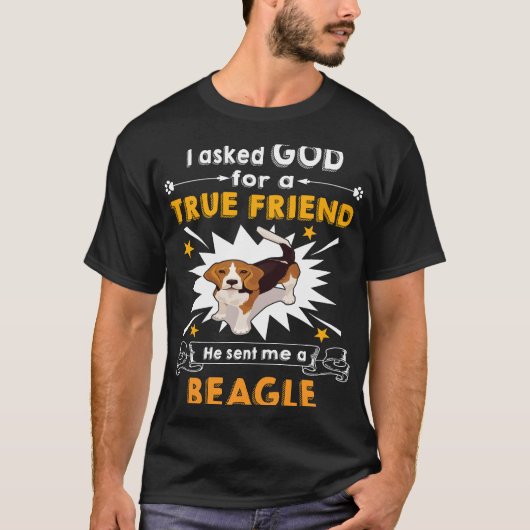 12 Vroeg God ware vriend een Beagle T-shirt (Voorkant)