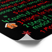 12 Ways Of Coping Funny Christmas Mental Health  Poster (Hoek)