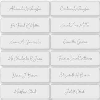 12 Wedding Guest Names Elegant handgeschreven scri Sticker