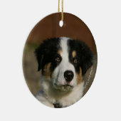 12 weken oud randkraampje van Collie Keramisch Ornament (Rechts)