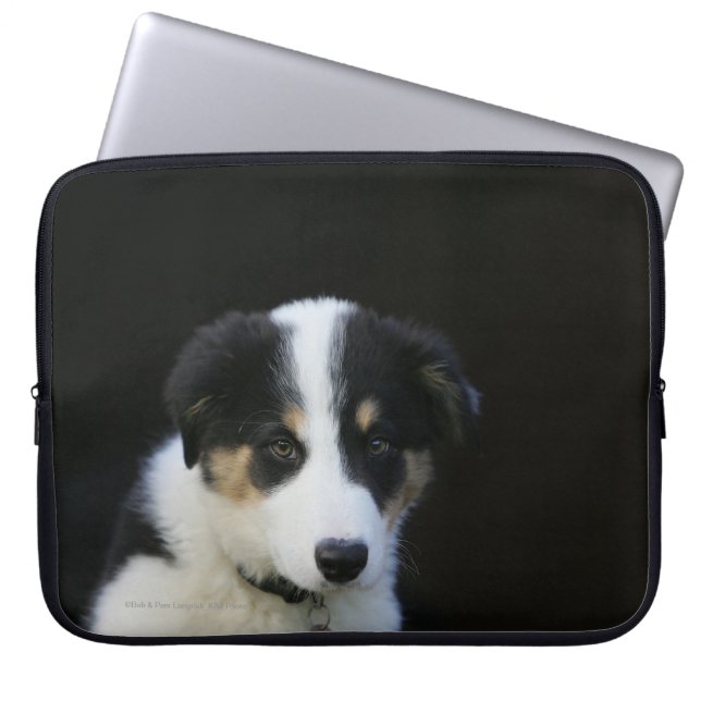 12 weken oude grenskraam laptop sleeve (Voorkant)