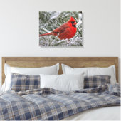 12 x12 Canvas De rode kardinaal Afdruk (Insitu (Slaapkamer))