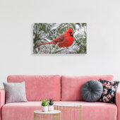 12 x12 Canvas De rode kardinaal Afdruk (Insitu (Woonkamer))