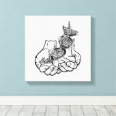 12 x 12 inch, 1,5 inch, Single Canvas Afdruk (Insitu (Houten vloer))