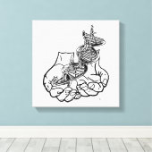 12 x 12 inch, 1,5 inch, Single Canvas Afdruk (Insitu (Houten vloer))