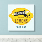 12" x 12" Massachusetts Beroemde Citroenen Canvas (Insitu (Houten vloer))