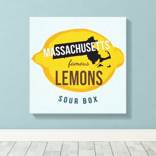 12" x 12" Massachusetts Beroemde Citroenen Canvas (Insitu (Houten vloer))