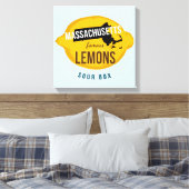 12" x 12" Massachusetts Beroemde Citroenen Canvas Afdruk (Insitu (Slaapkamer))
