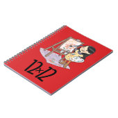 12 x 12 Painter Girl Spiral Notitieboek Red (Linkerzijde)