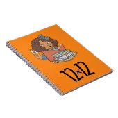 12 x 12 Reader Girl Spiral Notitieboek Oranje (Rechterzijde)
