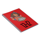 12 x 12 Reader Girl Spiral Notitieboek Red (Rechterzijde)