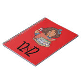 12 x 12 Reader Girl Spiral Notitieboek Red (Linkerzijde)