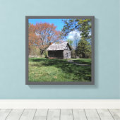 12"x 12"Rustieke Logcabine Canvas Afdruk (Insitu (Houten vloer))