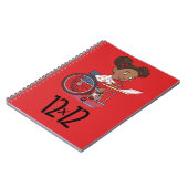 12 x 12 Schrijver Girl Spiral Notitieboek Red (Linkerzijde)