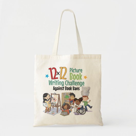 12 x 12 Tegen boek Verbiedt Cream Character Tas (Voorkant)