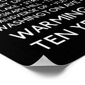 12 x 24-inch Poster - 10 jaar - Warming uitmuntend (Hoek)