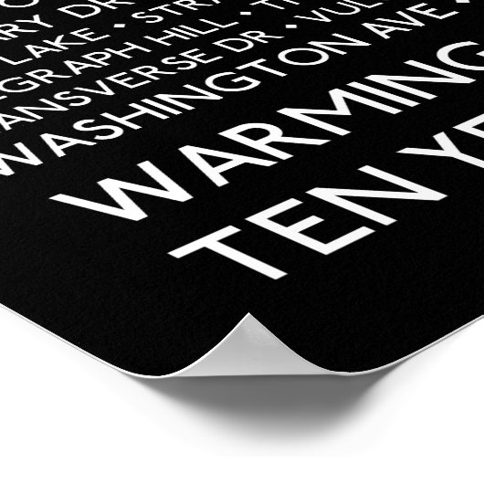 12 x 24-inch Poster - 10 jaar - Warming uitmuntend (Hoek)