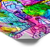 12"x 8"KLEURRIJK ABSTRACT ART-1 MATTE ART POSTER (Hoek)