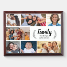12" x 9" familiefoto - fotoplaquette