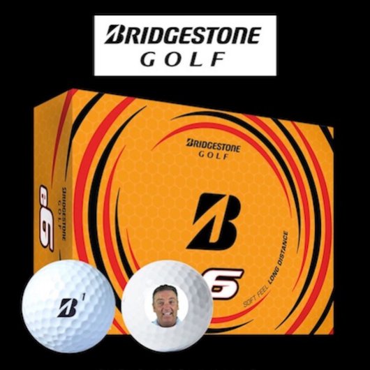 12 x Bridgestone e6 Custom Photo Golf Balls Golfballen